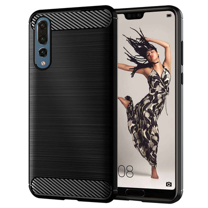 Case for Huawei P20 Pro, Techsuit, Carbon, Black