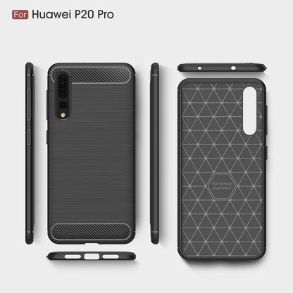 Case for Huawei P20 Pro, Techsuit, Carbon, Black
