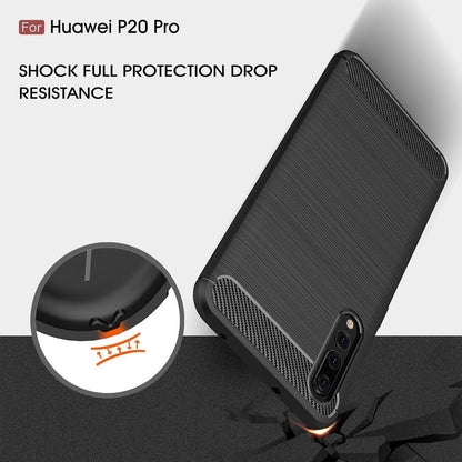 Case for Huawei P20 Pro, Techsuit, Carbon, Black