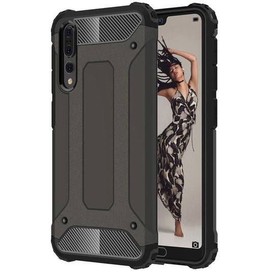 Kuori Huawei P20 Pro:lle, Techsuit, Hybrid Armor, Musta