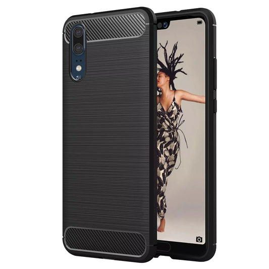 Kuori Huawei P20:lle, Techsuit, Hiili, Musta