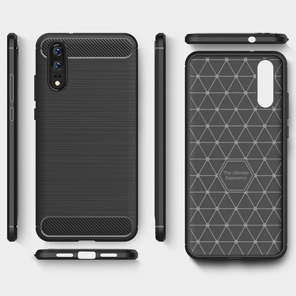 Case for Huawei P20, Techsuit, Carbon, Black
