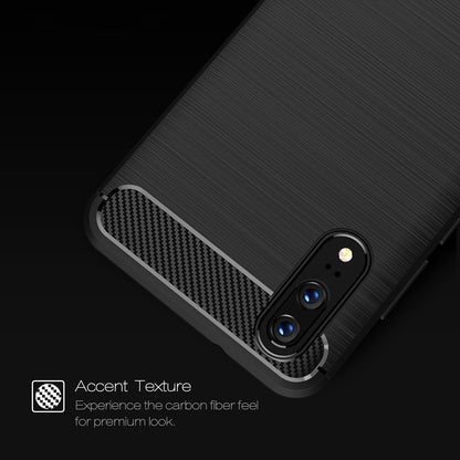 Case for Huawei P20, Techsuit, Carbon, Black