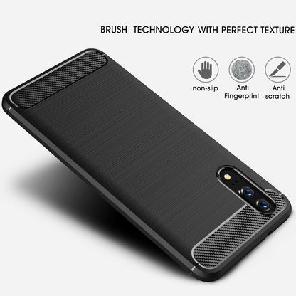 Case for Huawei P20, Techsuit, Carbon, Black