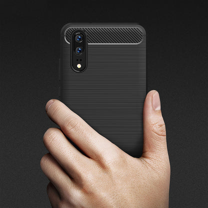 Case for Huawei P20, Techsuit, Carbon, Black