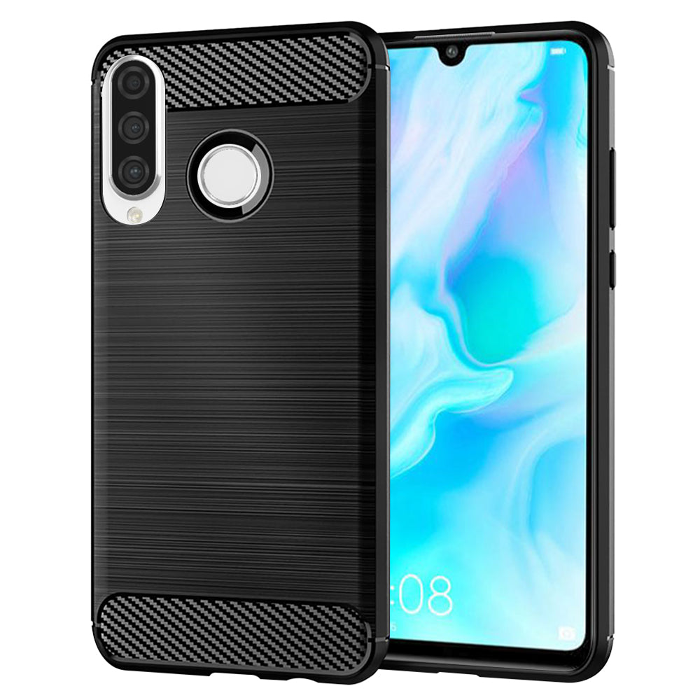Kuori Huawei P30 lite New Edition / P30 lite, Techsuit, Hiili, Musta