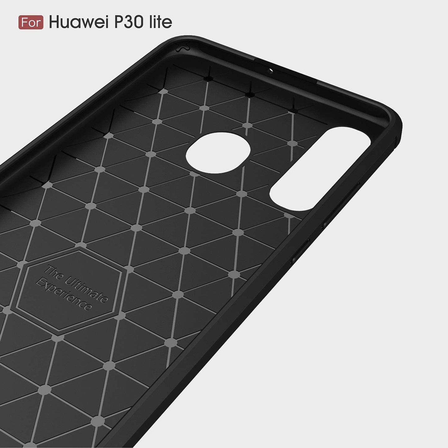 Kuori Huawei P30 lite New Edition / P30 lite, Techsuit, Hiili, Musta