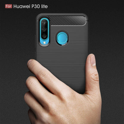 Kuori Huawei P30 lite New Edition / P30 lite, Techsuit, Hiili, Musta