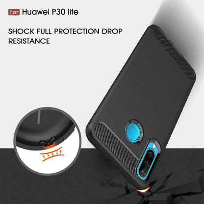 Kuori Huawei P30 lite New Edition / P30 lite, Techsuit, Hiili, Musta