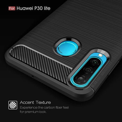 Kuori Huawei P30 lite New Edition / P30 lite, Techsuit, Hiili, Musta
