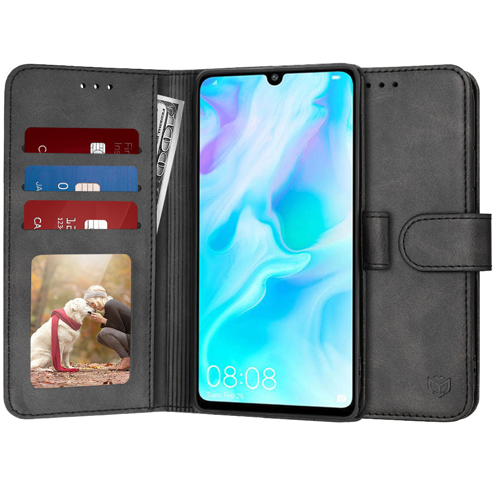 Kuori Huawei P30 lite New Edition / P30 lite, Techsuit, Diary Book, Musta