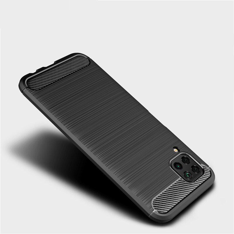 Case for Huawei P40 lite 4G, Techsuit, Carbon, Black