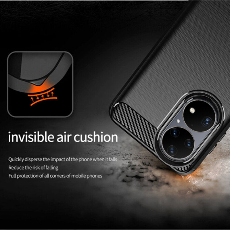 Case for Huawei P50 Pro, Techsuit, Carbon, Black