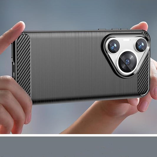 Kuori Huawei Pura 70 Pro:lle, Techsuit, Hiili, Musta