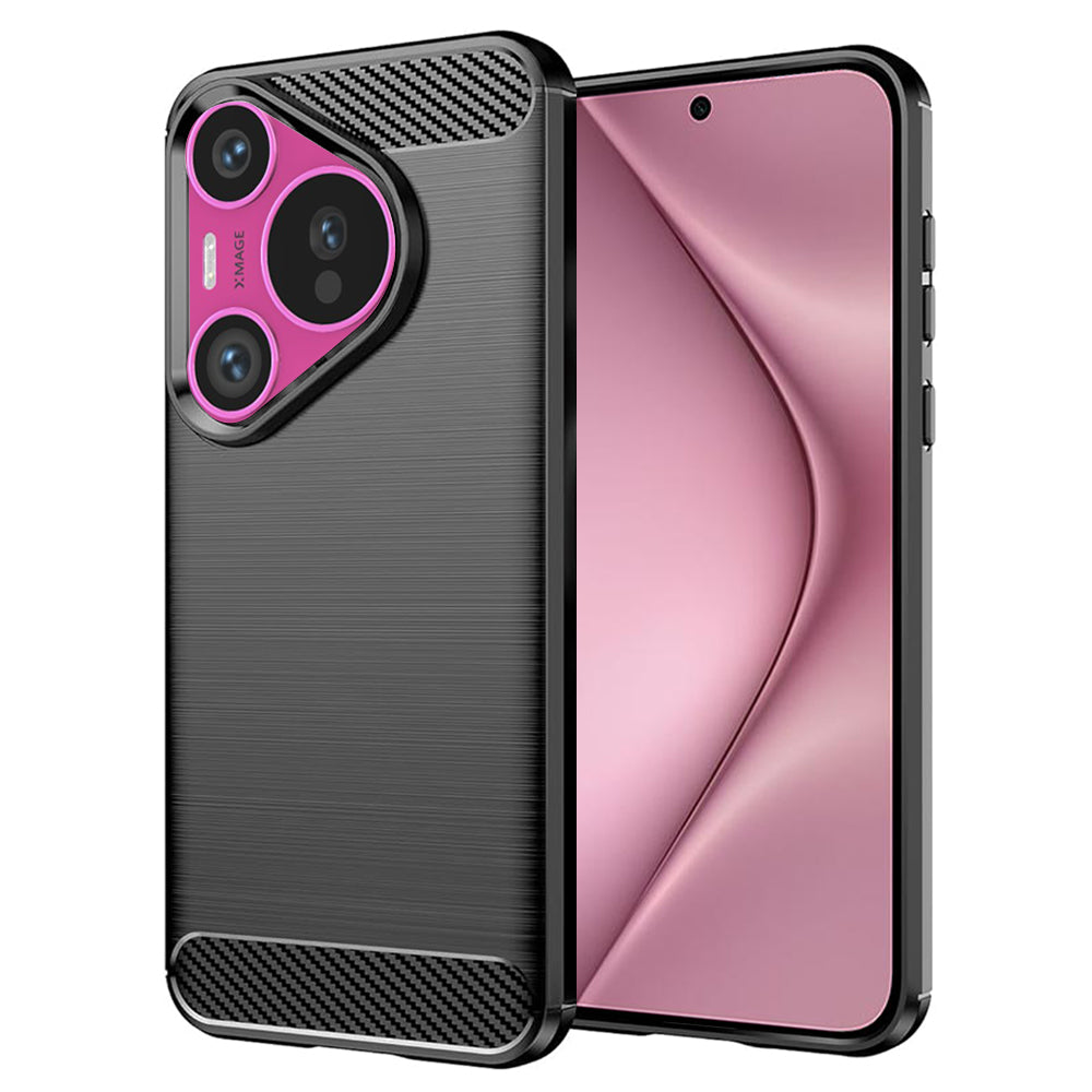 Kuori Huawei Pura 70:lle, Techsuit, Hiili, Musta