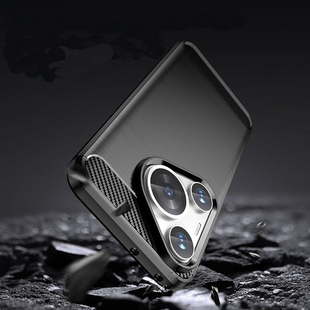 Kuori Huawei Pura 70:lle, Techsuit, Hiili, Musta
