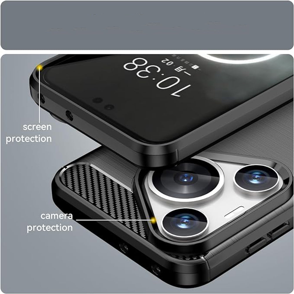 Kuori Huawei Pura 70:lle, Techsuit, Hiili, Musta