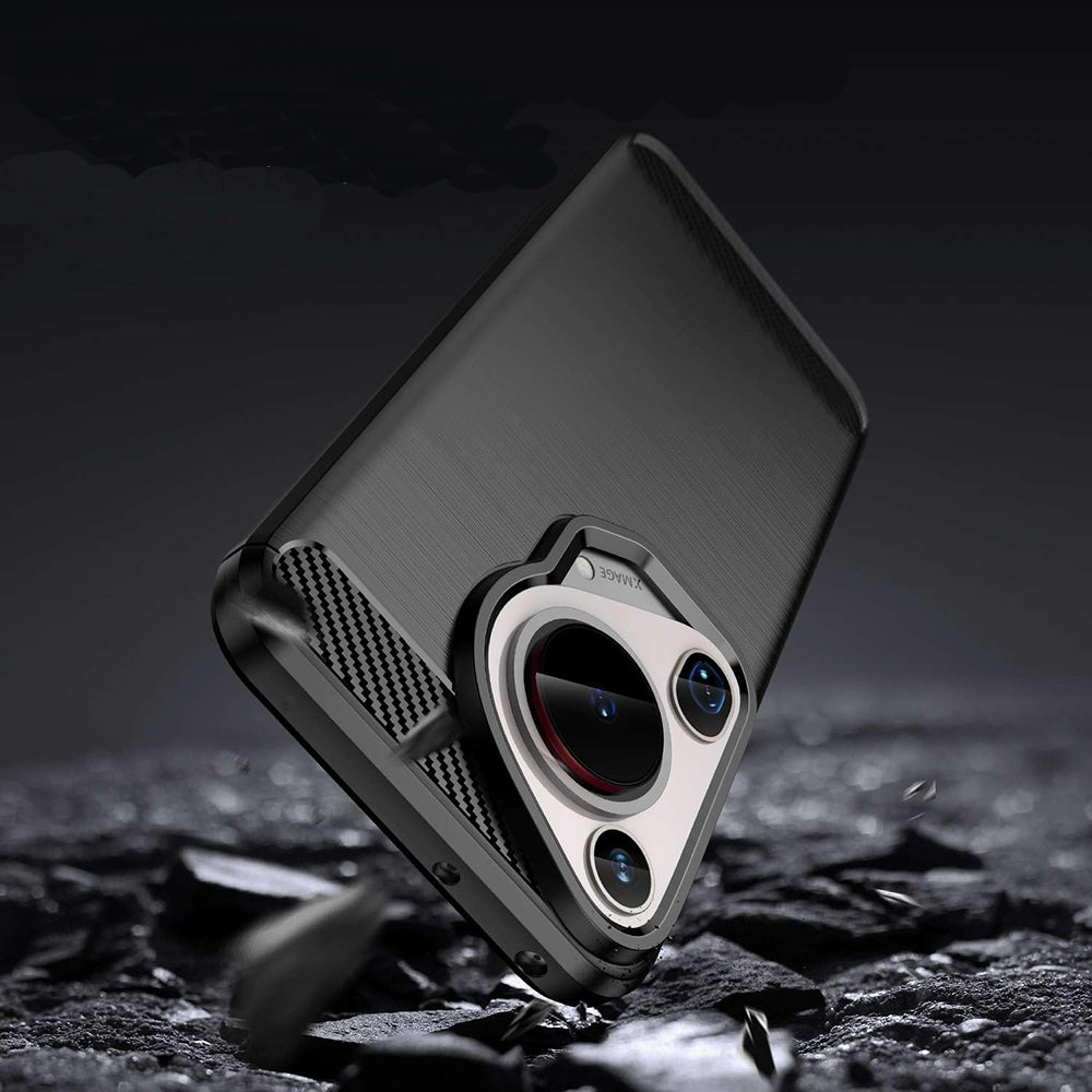 Case for Huawei Pura 70 Ultra, Techsuit, Carbon, Blue
