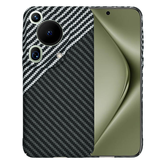 Kuori Huawei Pura 70 Ultra -puhelimelle, Techsuit, Carbonite FiberShell, Musta Harmaa