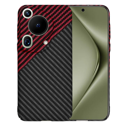 Case for Huawei Pura 70 Ultra, Techsuit, Carbonite FiberShell, Black Red