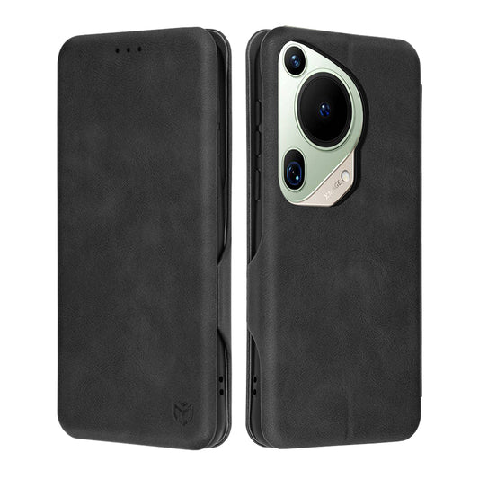 Kuori Huawei Pura 70 Ultra -puhelimelle, Techsuit, Safe Wallet Plus, Musta