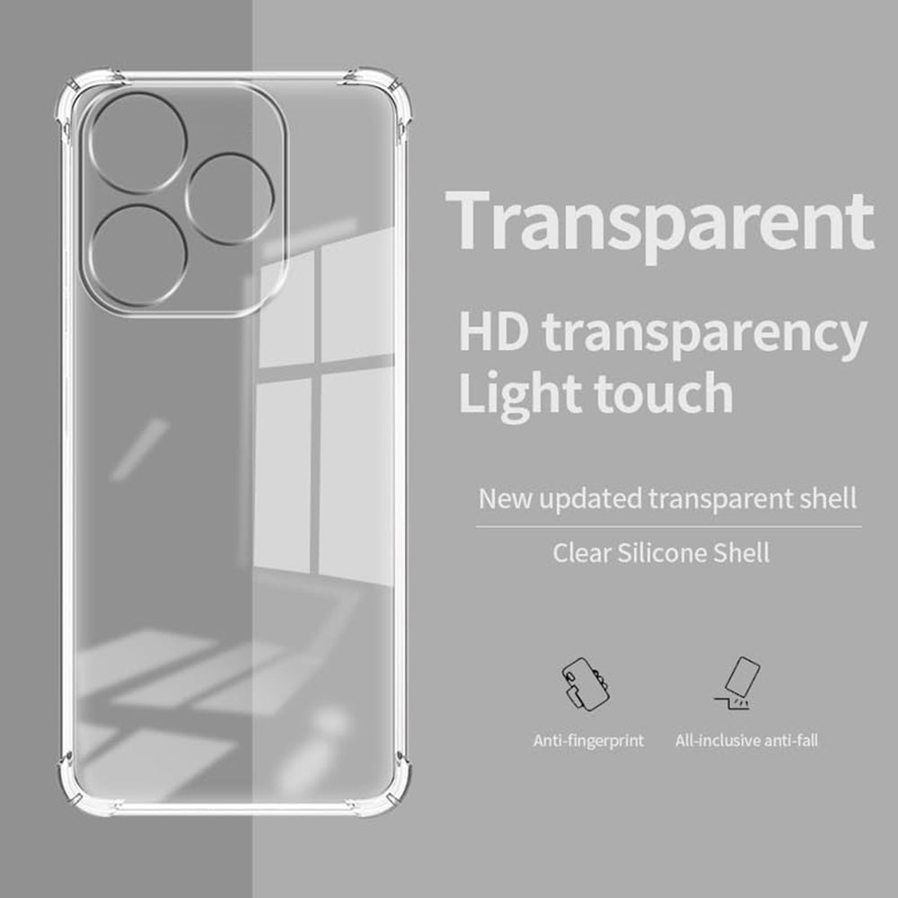 Case for Infinix Hot 40i, Techsuit, Shockproof Clear, Transparent