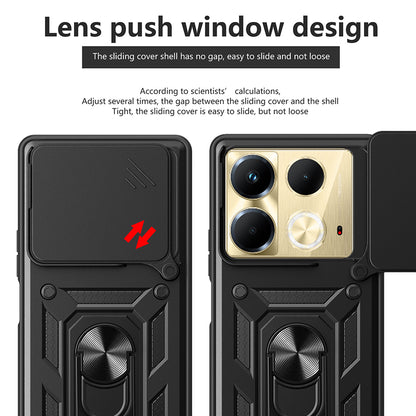 Kuori Infinix Note 40 4G:lle, Techsuit, CamShield, Musta