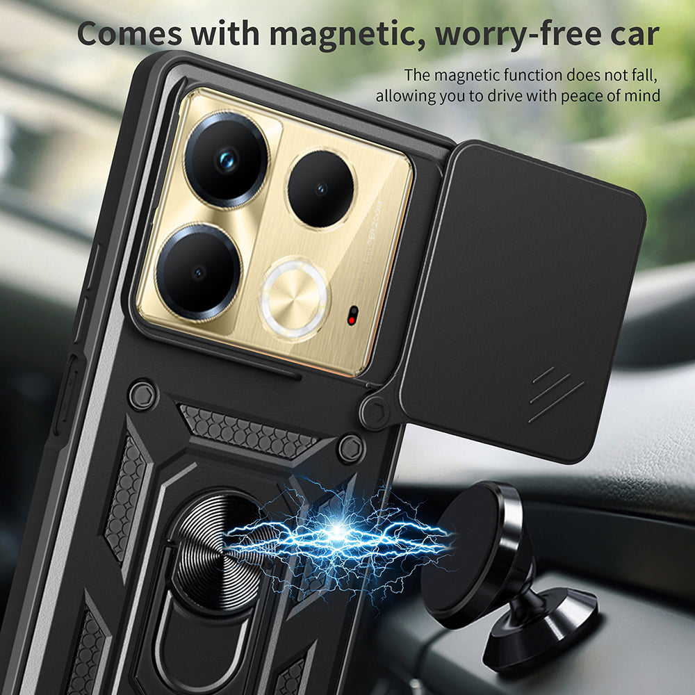 Kuori Infinix Note 40 4G:lle, Techsuit, CamShield, Musta
