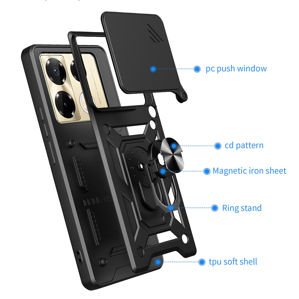 Kuori Infinix Note 40 Pro+:lle, Techsuit, CamShield, Sininen