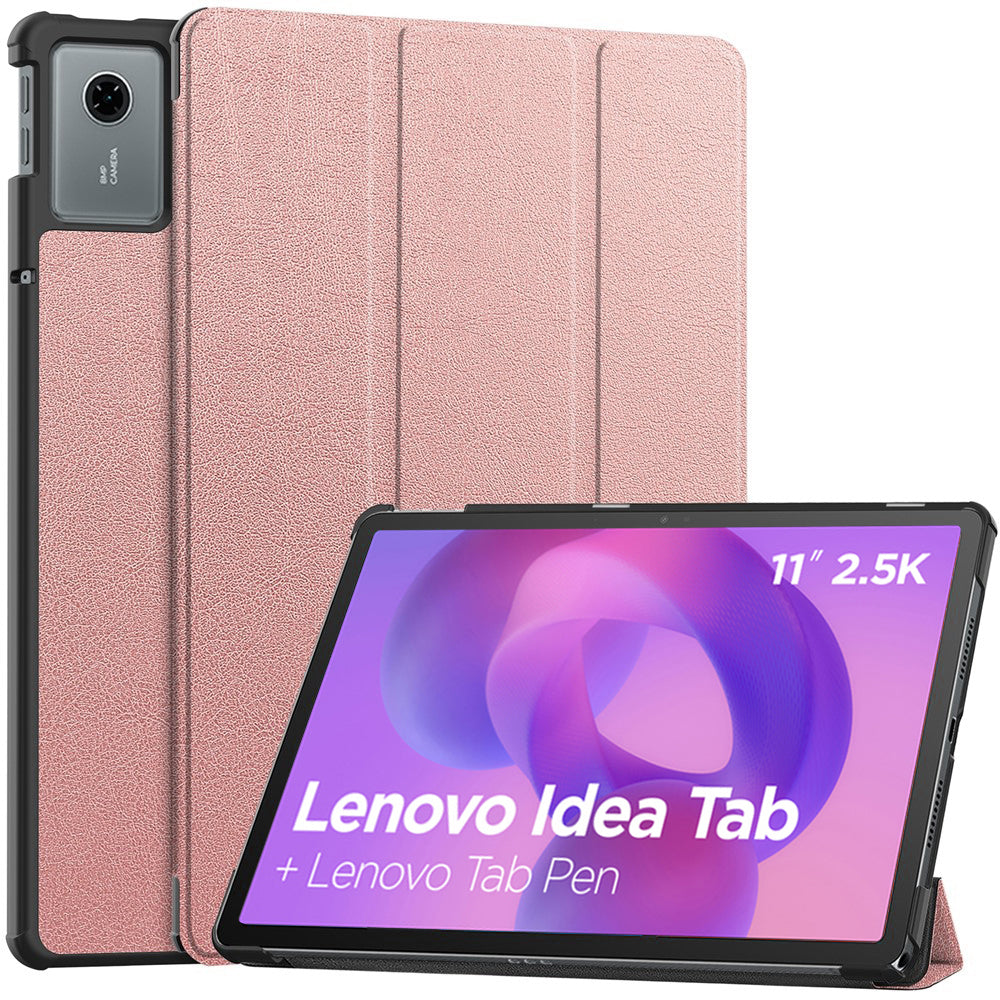 Kotelo Lenovo Idea Tab 11:lle, Techsuit, FoldPro, Kultainen Vaaleanpunainen