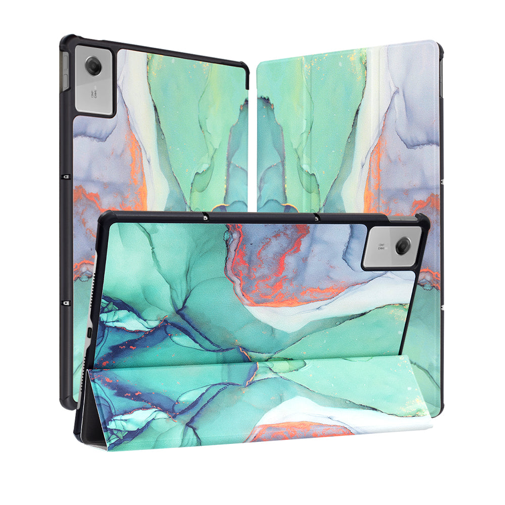 Kotelo Lenovo Idea Tab Plus -laitteelle, Techsuit, FoldPro Green Time, Monivärinen