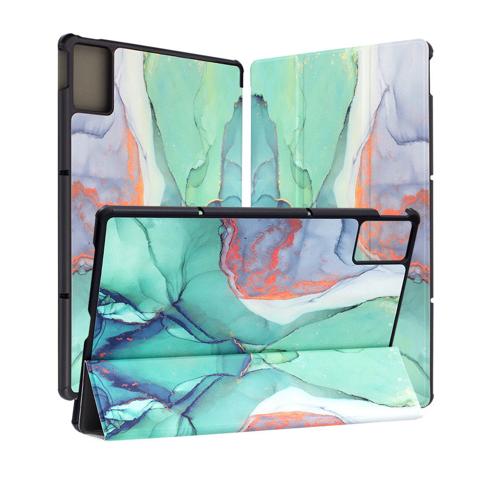 Kotelo Lenovo Idea Tab Plus -laitteelle, Techsuit, FoldPro Green Time, Monivärinen