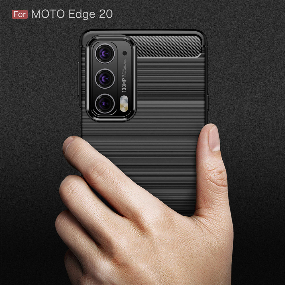 Suojakuori Motorola Edge 20:lle, Techsuit, Hiili, Musta