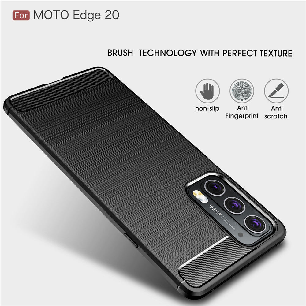 Suojakuori Motorola Edge 20:lle, Techsuit, Hiili, Musta