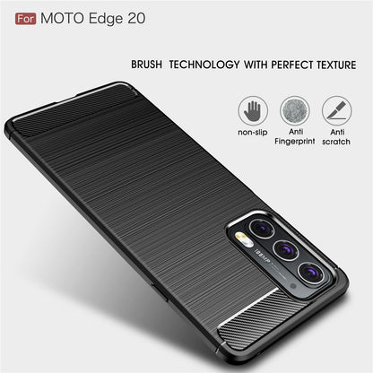 Suojakuori Motorola Edge 20:lle, Techsuit, Hiili, Musta