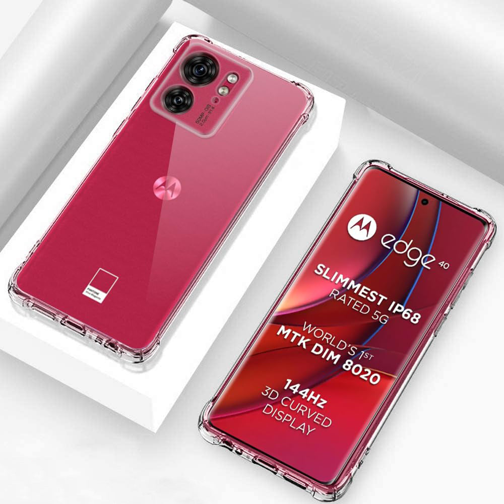 Kuori Motorola Edge (2023) / Edge 40:lle, Techsuit, Iskunkestävä Kirkas, Läpinäkyvä