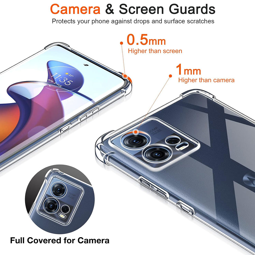 Case for Motorola Edge 30 Fusion, Techsuit, Shockproof Clear, Transparent