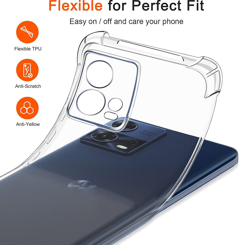 Case for Motorola Edge 30 Fusion, Techsuit, Shockproof Clear, Transparent