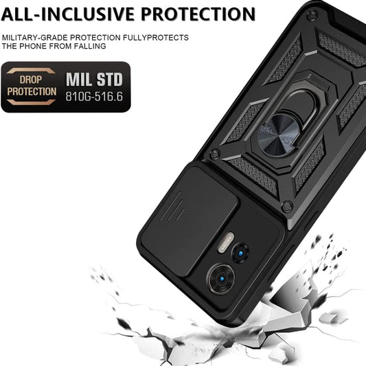 Suojakuori Motorola Edge 30 Neo:lle, Techsuit, CamShield, Musta