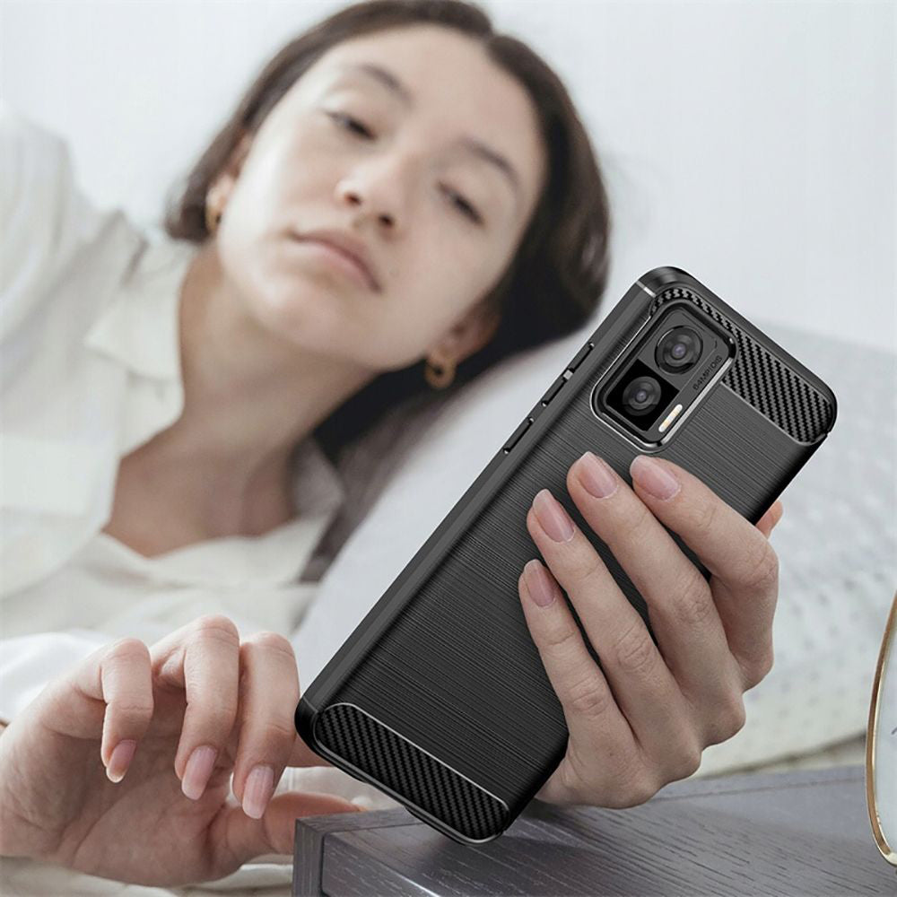 Suojakuori Motorola Edge 30 Neo:lle, Techsuit, Hiili, Musta