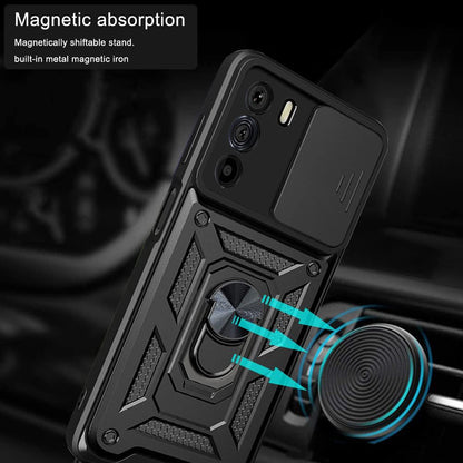 Suojakuori Motorola Edge 30:lle, Techsuit, CamShield, Musta