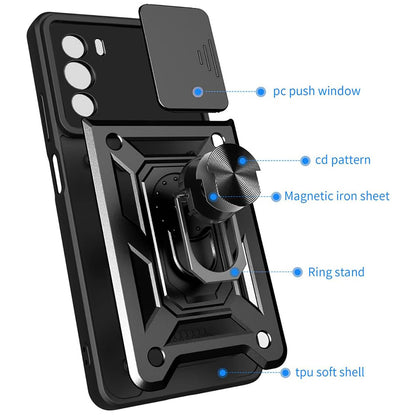 Suojakuori Motorola Edge 30:lle, Techsuit, CamShield, Musta