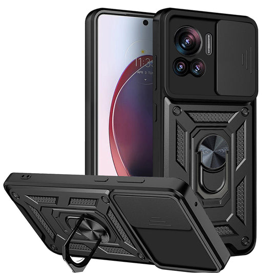 Kuori Motorola Edge 30 Ultra -puhelimelle, Techsuit, CamShield, Musta