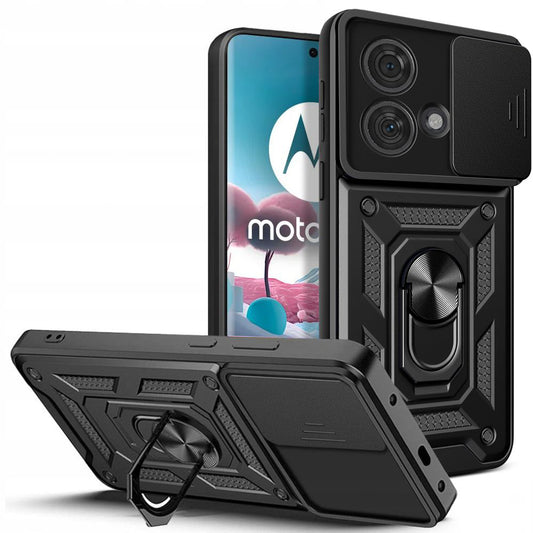 Kuori Motorola Edge 40 Neo:lle, Techsuit, CamShield, Musta