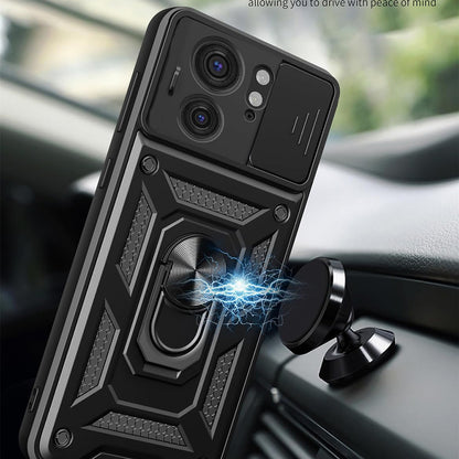Kuori Motorola Edge 40:lle, Techsuit, CamShield, Musta