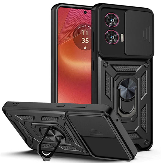 Kuori Motorola Edge 50 Fusionille, Techsuit, CamShield, Musta