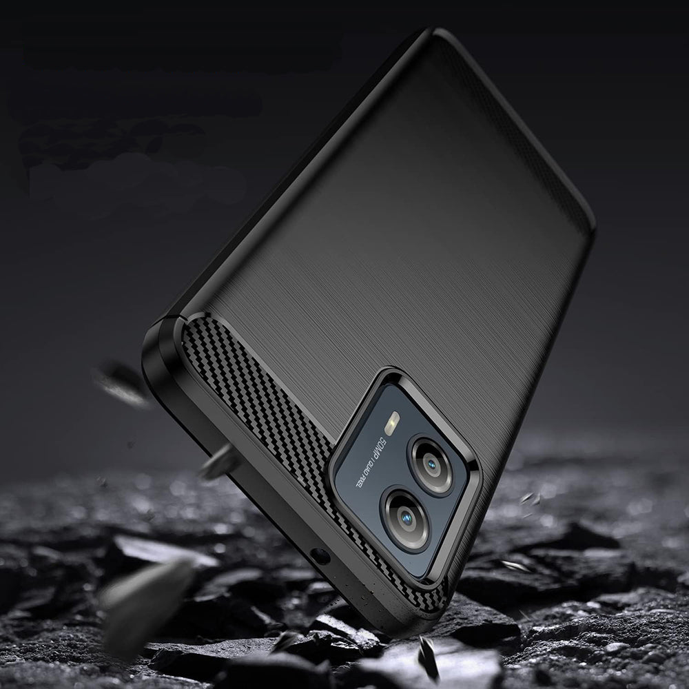 Suojakuori Motorola Edge 50 Fusionille, Techsuit, Hiili, Musta