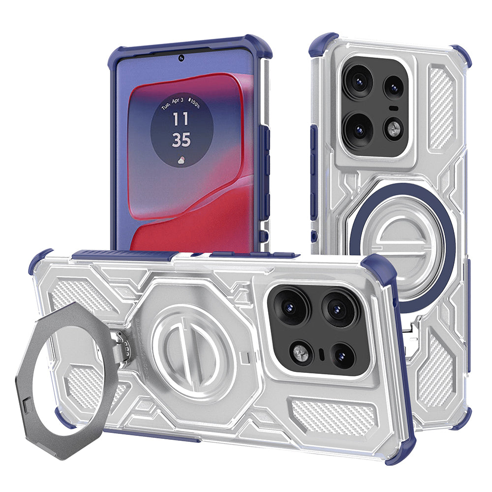 Kuori Motorola Edge 50 Pro:lle, Techsuit, Carbon Shield Pro, Sininen