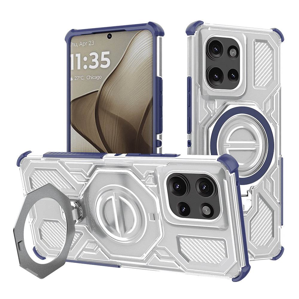 Kuori Motorola Edge 50:lle, Techsuit, Carbon Shield Pro, Sininen