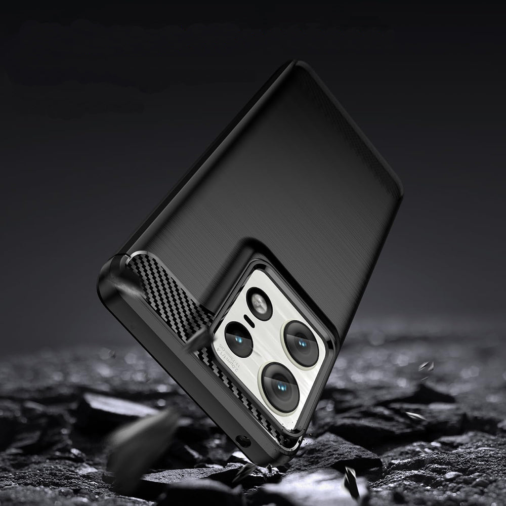 Suojakuori Motorola Edge 50 Ultra -puhelimelle, Techsuit, Hiili, Musta